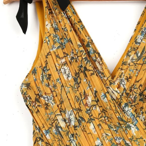 Lulu's Yellow Floral Tiered Maxi Dress - Picture 2 of 8